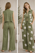 Conjunto Riviera Floral (Linho)